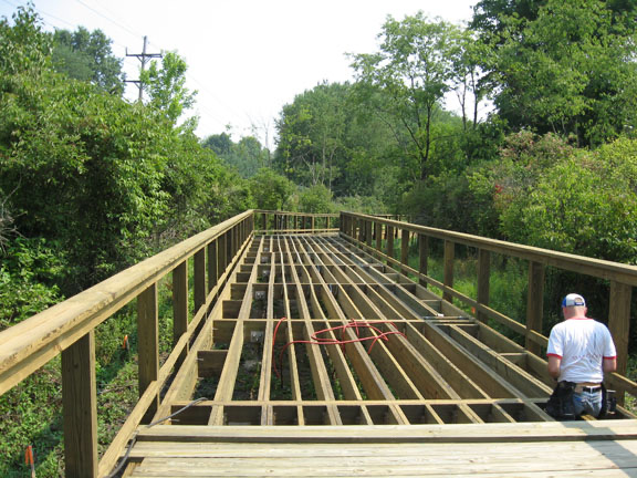 Boardwalk on Screw Piles Under Construction