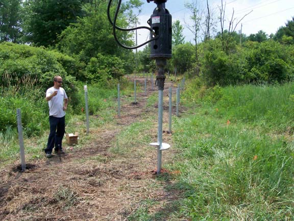 Screw Pile Installation for Boardwalk